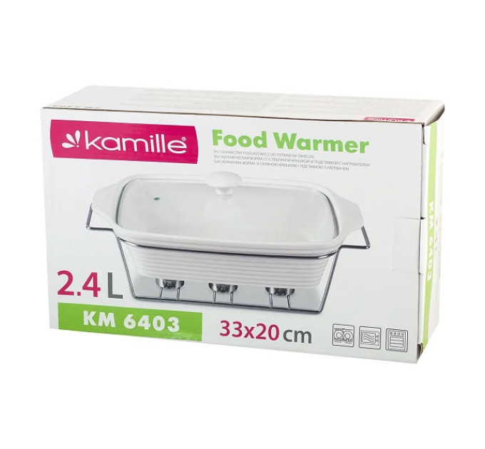 Мармит керамический прямоугольный Kamille KM-6403