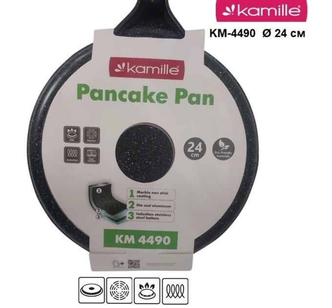 Сковорода для блинов 24 см Kamille КМ-4490