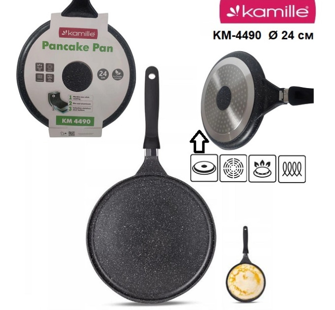Сковорода для блинов 24 см Kamille КМ-4490