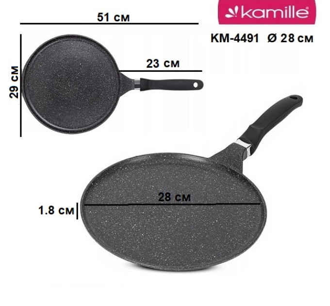 Сковорода для блинов 28 см Kamille КМ-4491