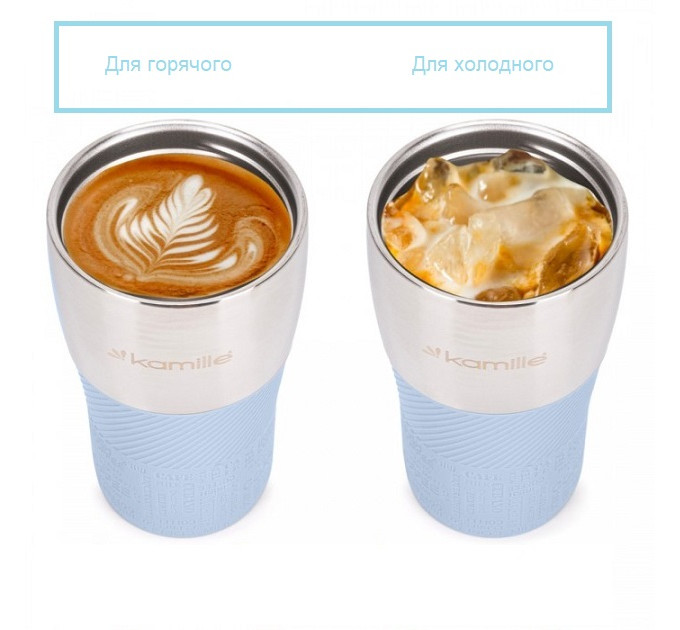 Термокружка бирюзовая 320 мл Kamille KM-2155 Turquoise