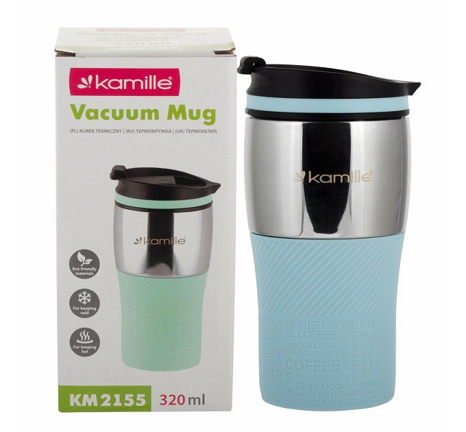 Термокружка бирюзовая 320 мл Kamille KM-2155 Turquoise