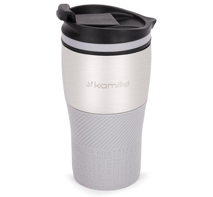 Термокружка серая 320 мл Kamille KM-2155 Gray