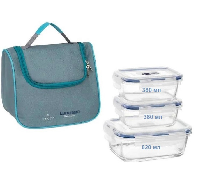 Набір контейнерів з сумкою Luminarc Box Active Q9833