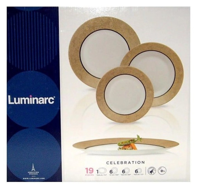 Столовый набор Luminarc Celebration 19 пр N1522