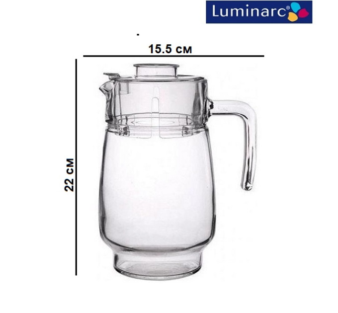 Глечик з кришкою 1.6 літри Luminarc Tivoli N1105