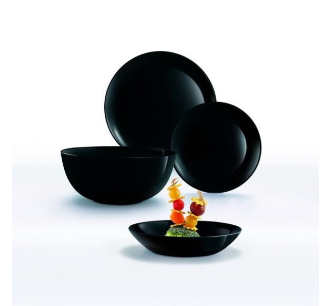 Тарелка десертная 19 см Luminarc Diwali Black P0789
