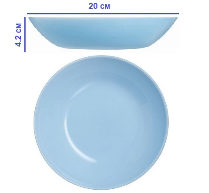 Тарелка глубокая 20 Luminarc Diwali Light Blue P2021