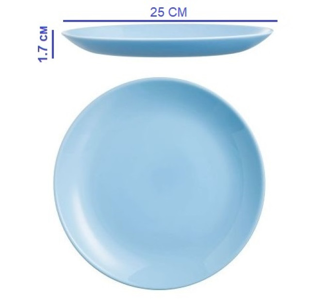 Тарілка обідня 25 см Luminarc Diwali Light Blue P2610