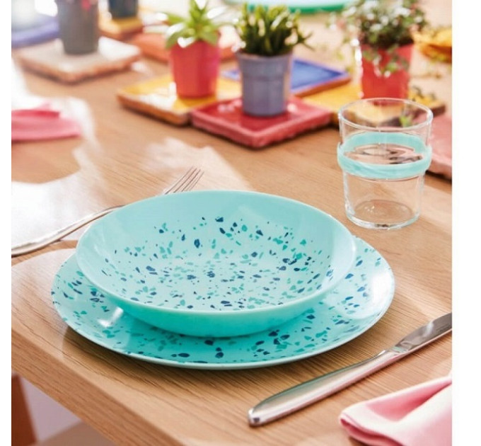 Тарелка глубокая 20 см Luminarc Venizia turquoise P6506