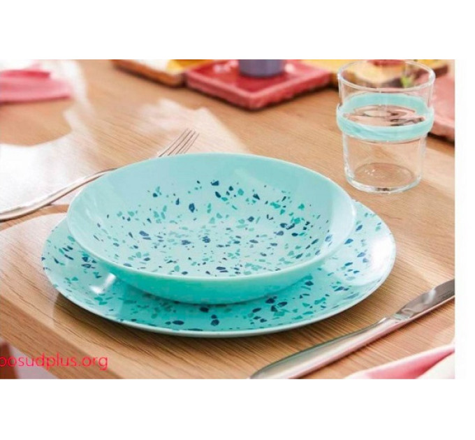 Тарелка обеденная 25 см Luminarc Venizia turquoise P6133