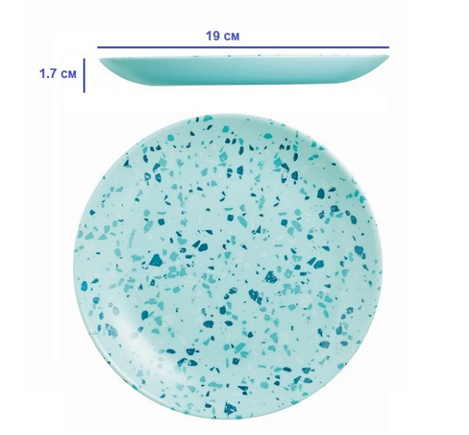 Тарелка десертная 19 см Luminarc Venizia turquois P6507