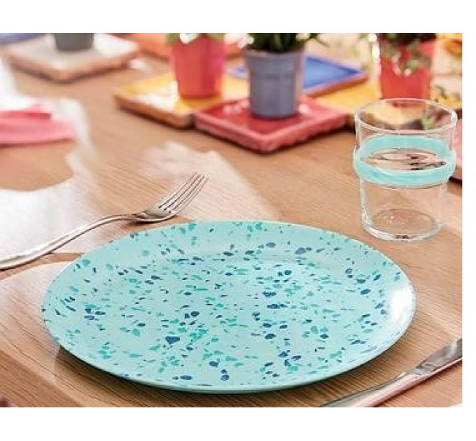 Тарелка обеденная 25 см Luminarc Venizia turquoise P6133