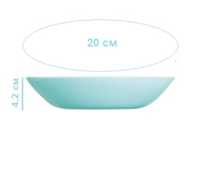 Тарелка глубокая Luminarc Diwali Arpegio Turquoise P6745