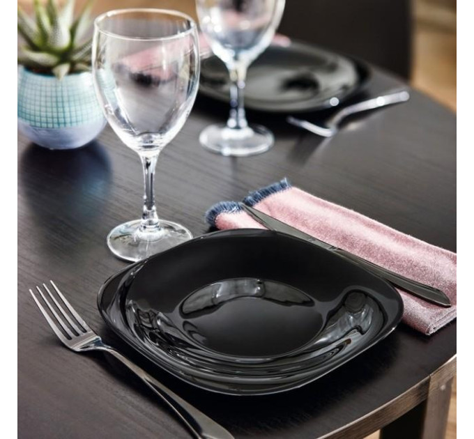 Тарелка обеденная 26 см Luminarc Carine Black L9817