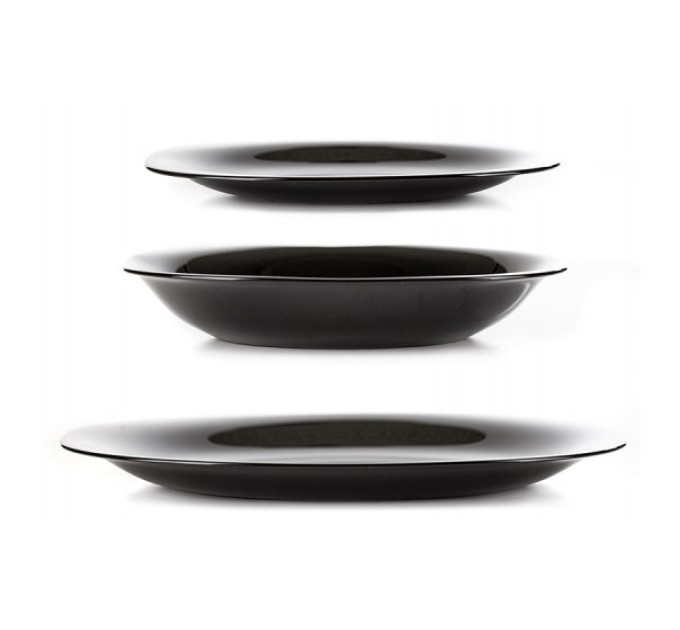 Тарелка обеденная 26 см Luminarc Carine Black L9817