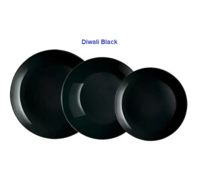 Тарелка десертная 19 см Luminarc Diwali Black P0789