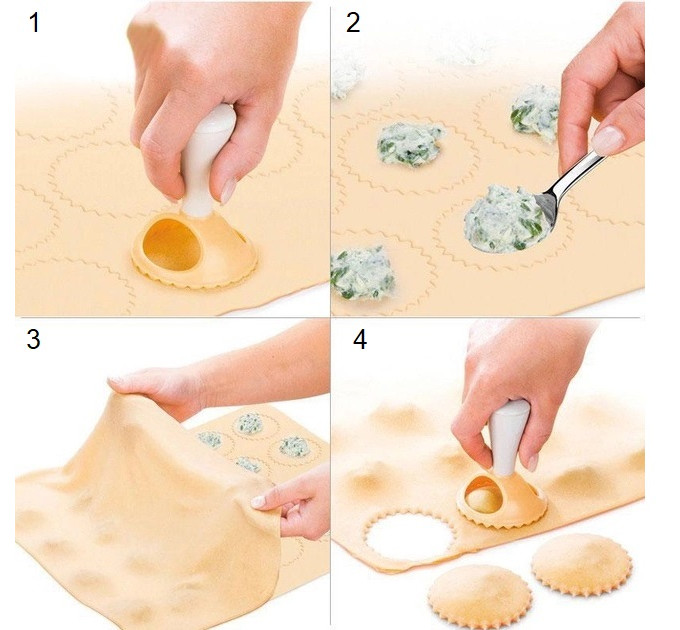Форми для пельменів равіолі вареників 4в1 Cookie Fliya