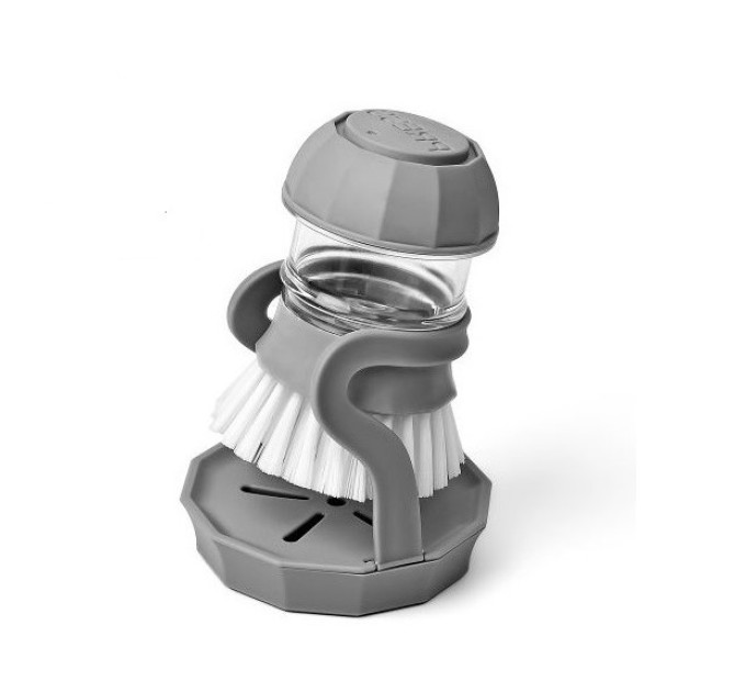 Щітка для миття посуду з дозатором Grey YL-889