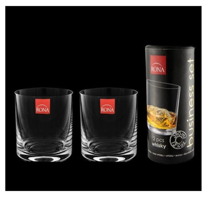 Стаканы для виски в тубусе 2 шт Rona Business set 