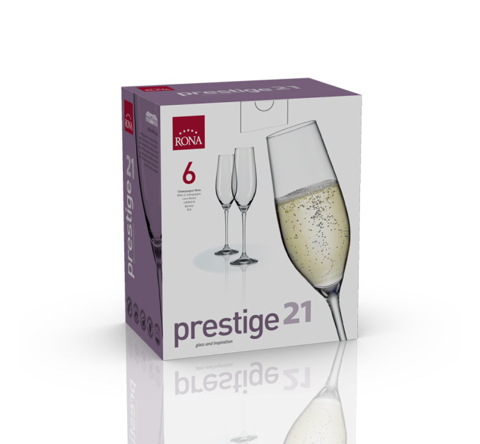 Бокалы для шампанского 6 шт Rona Prestige 6339-210