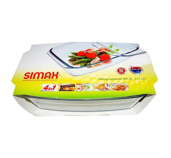Гусятница стеклянная для духовки 5.4 л Simax 7156/7166
