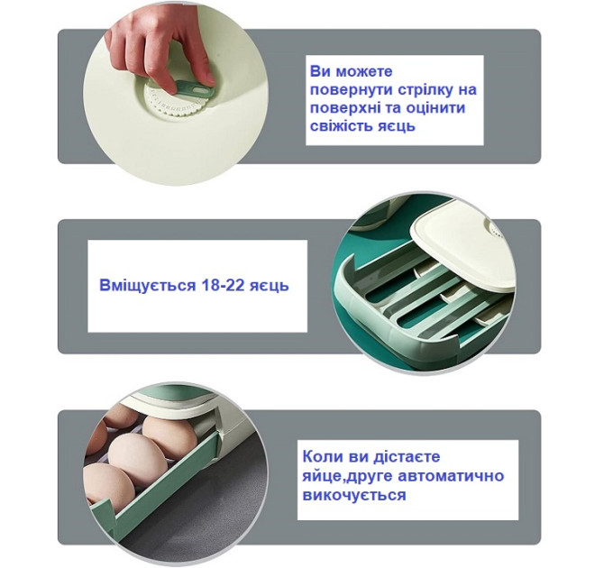 Контейнер для яєць у холодильнику Maxpro Green
