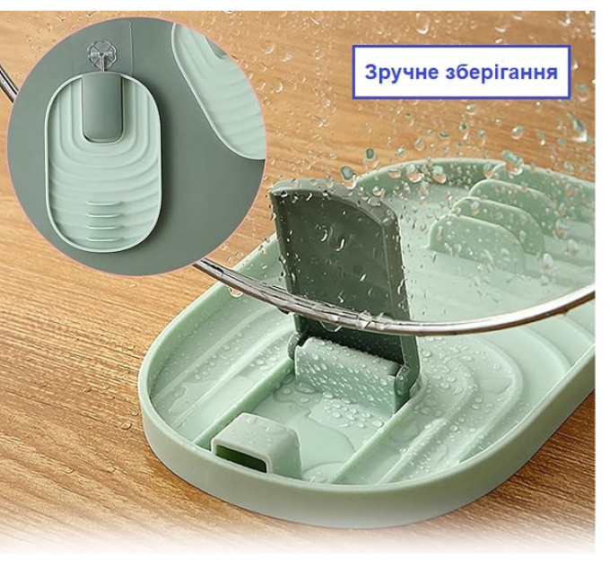 Подставка кухонная под крышки ложки и лопатки Мятная