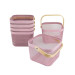 Корзина металлическая с бамбуковой ручкой 92042-Pink