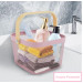 Корзина металлическая с бамбуковой ручкой 92042-Pink