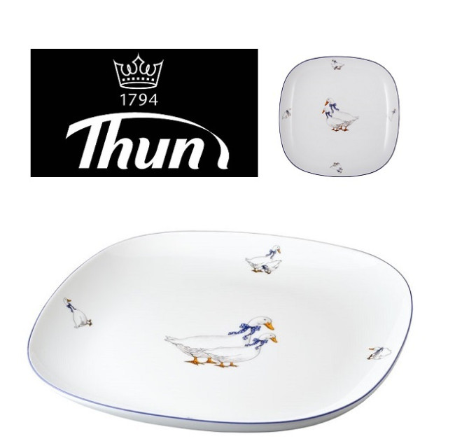 Тарелка квадратная Thun Гуси 25 см P1UM0071JQZ2642300