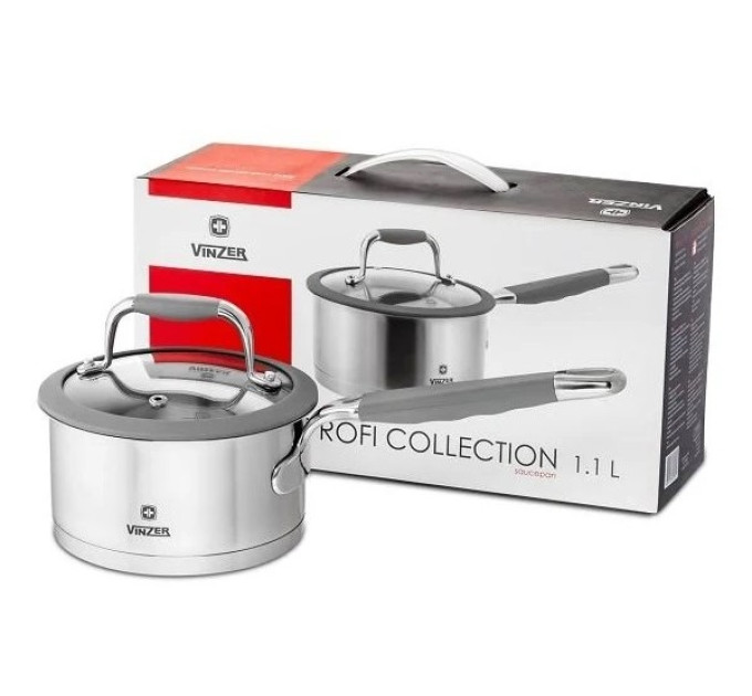 Ковш кухонный с крышкой Vinzer Profi 1.1 л 89180